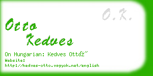 otto kedves business card